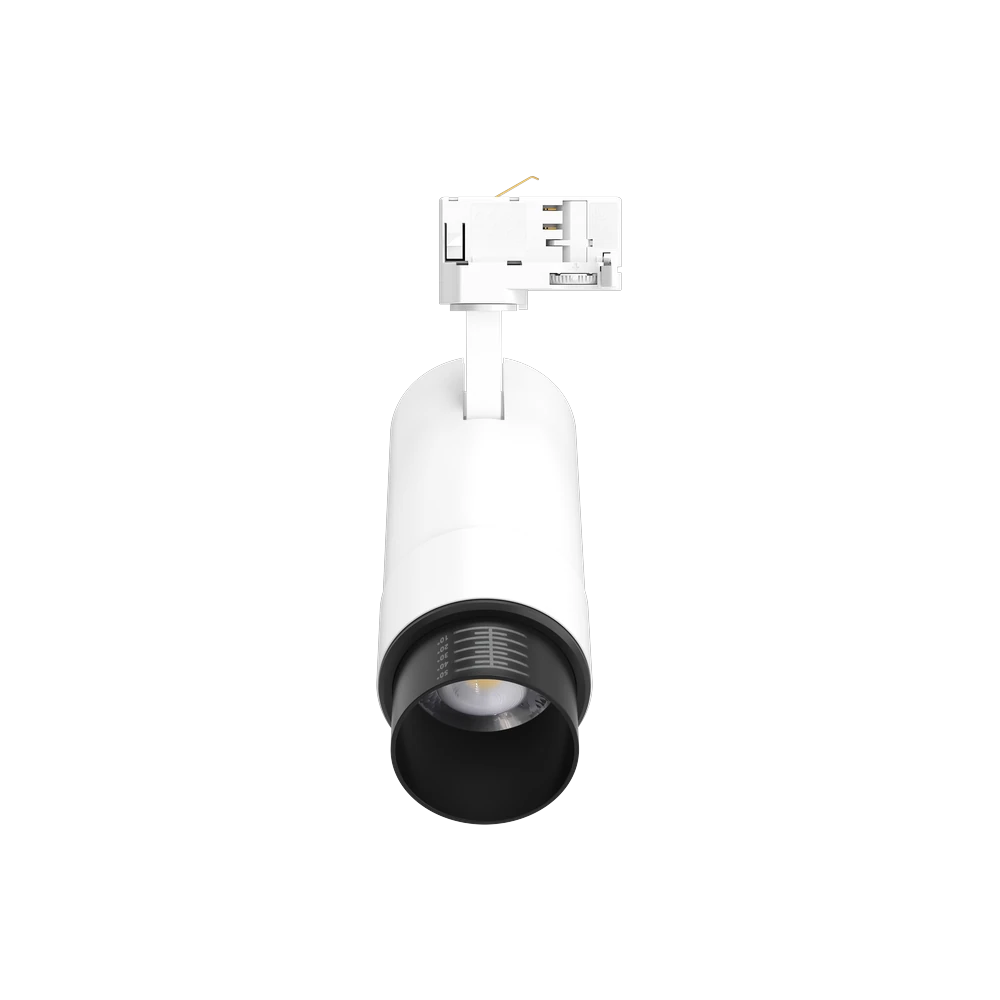 Luminária de trilho LED E04 com zoom, 20-30W – Alto IRC 98+, IP20