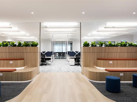 Illuminazione lineare a LED per uffici in Australia