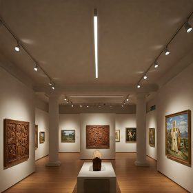 Lighting solutions for art gallery works