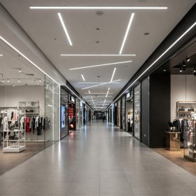 Lighting solutions for corridors, display areas and store interiors