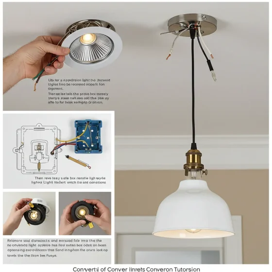 How to Convert a Recessed Light to a Pendant Light: DIY Guide