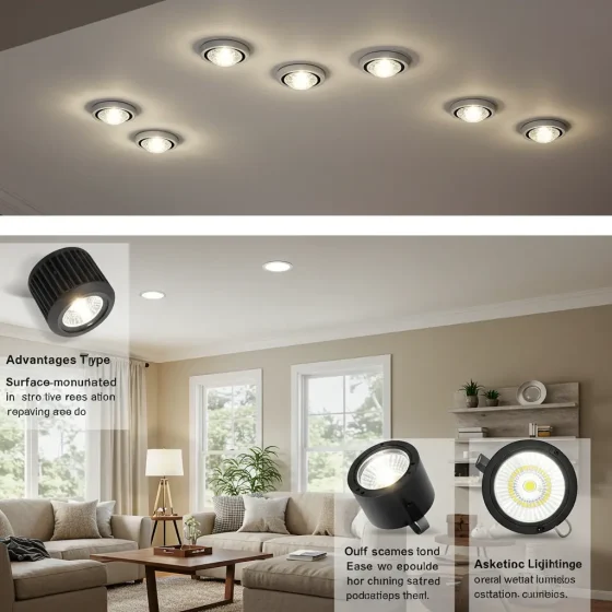 Surface Mounted LED Fixtures vs Recessed Lighting