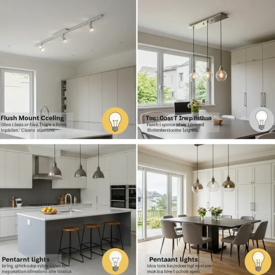 Flush Mount Ceiling Track Lighting vs Pendant Lights: Best Choice