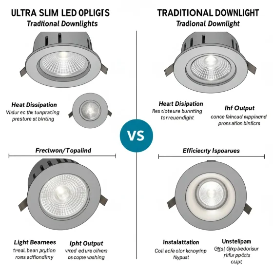 Ultra Slim LED Downlight vs Traditional Downlight: Key Differences