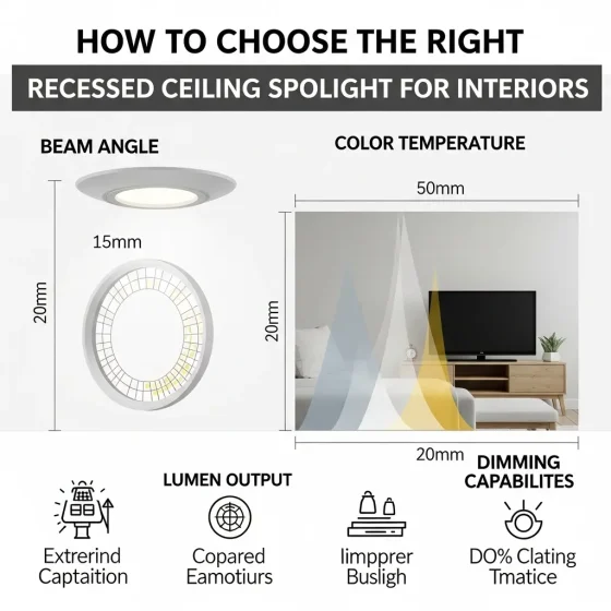 How to Choose the Right Recessed Ceiling Spotlight for Interiors