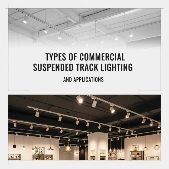 Types of Commercial Suspended Track Lighting and Applications