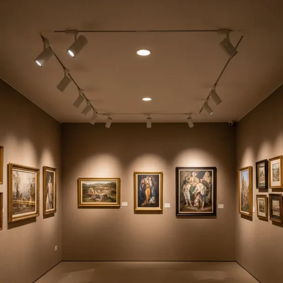¿Qué es la iluminación en las galerías de arte? Explicación de los principios de diseño.