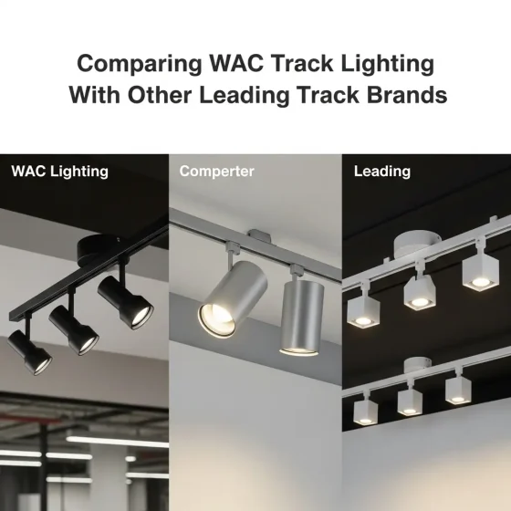 Comparación de los sistemas de iluminación de riel WAC con otras marcas líderes.