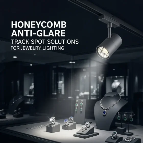 Honeycombed Anti-Glare Track Spot: Jewelry CRI97 LED