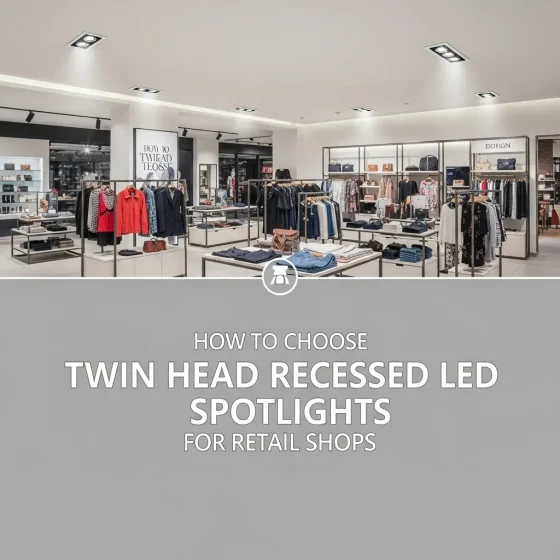 Twin Head Recessed LED Spotlights for Retail Shops