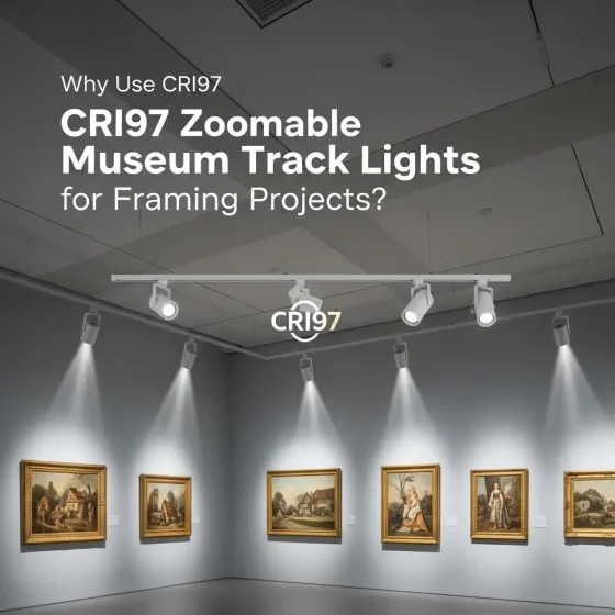 Zoomable Museum Track Light CRI97: Framing Projector