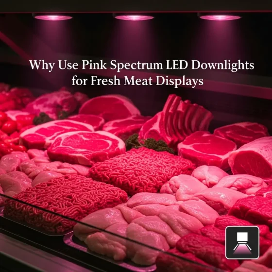 Pink Spectrum LED Downlight Solutions for Fresh Meat Display