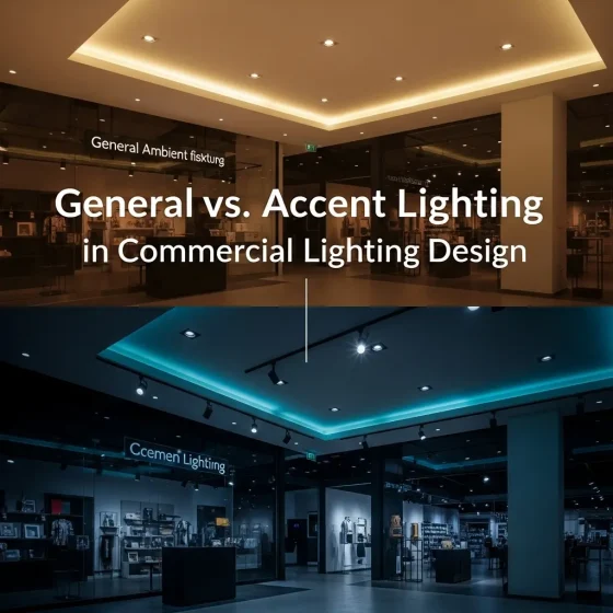General vs Accent Lighting in Commercial Lighting Design