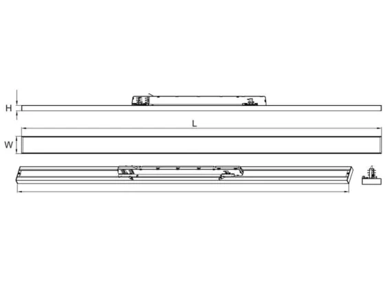 5818 L1200 Series Linear LED Track Light 40-50W