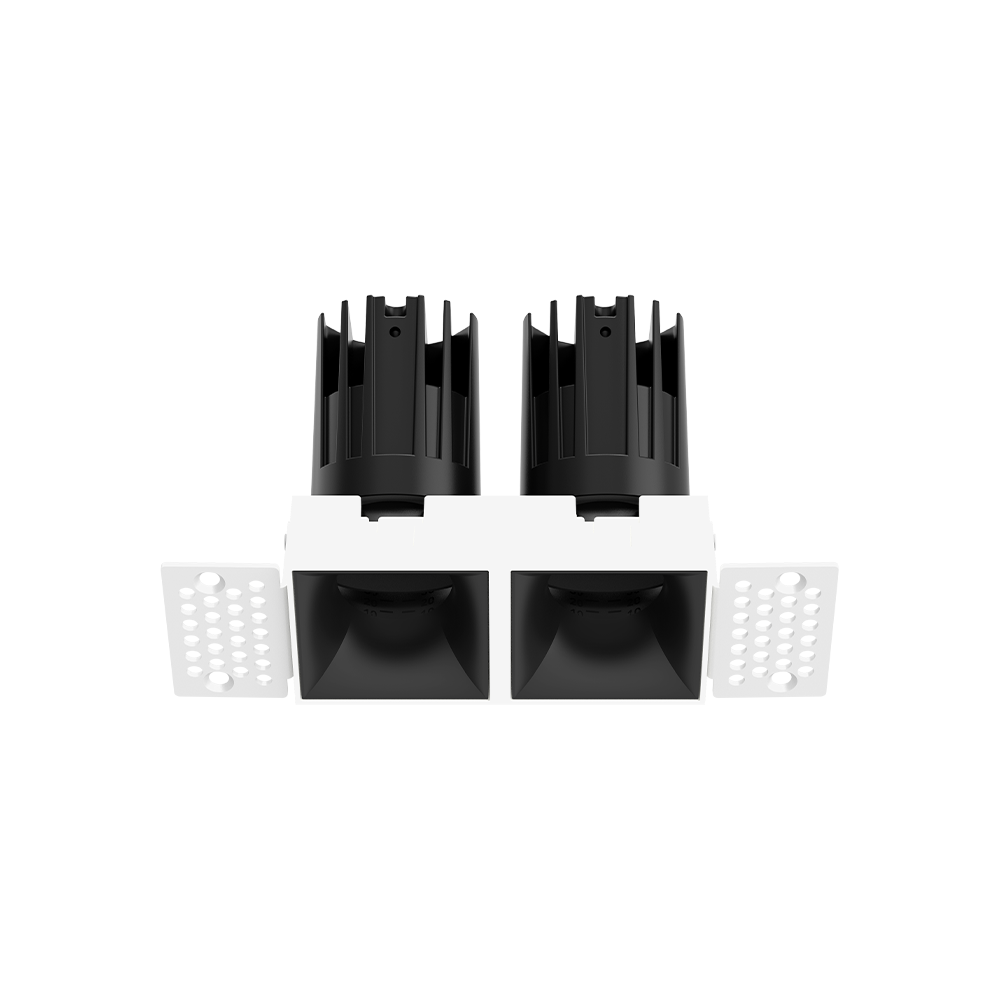 Wall Washer D55x172 Series Double Head Square Trimless LED Downlight 2x5W-2x10W