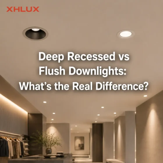 Key differences between deep recessed and flush downlights
