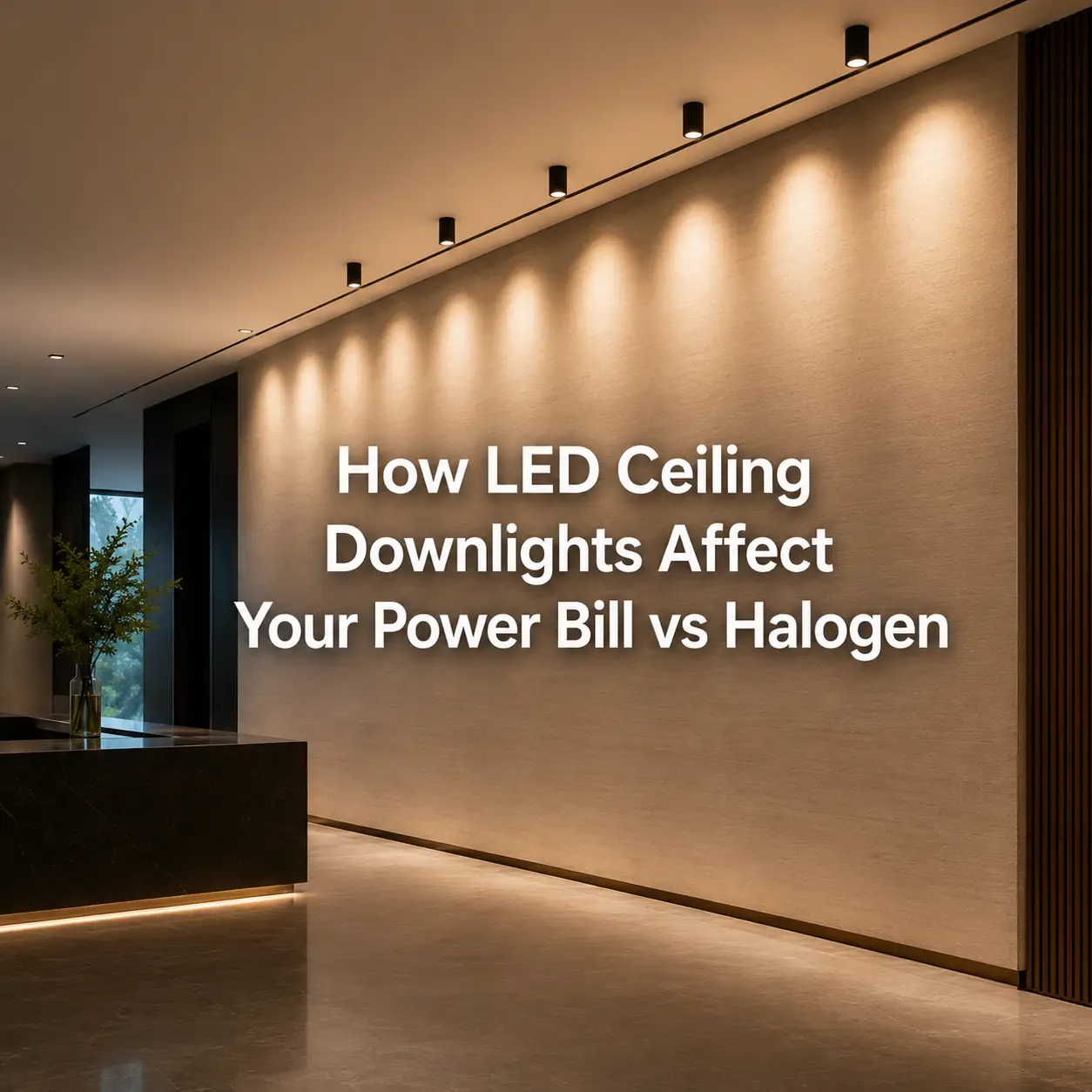How LED downlights affect power bills compared with halogen