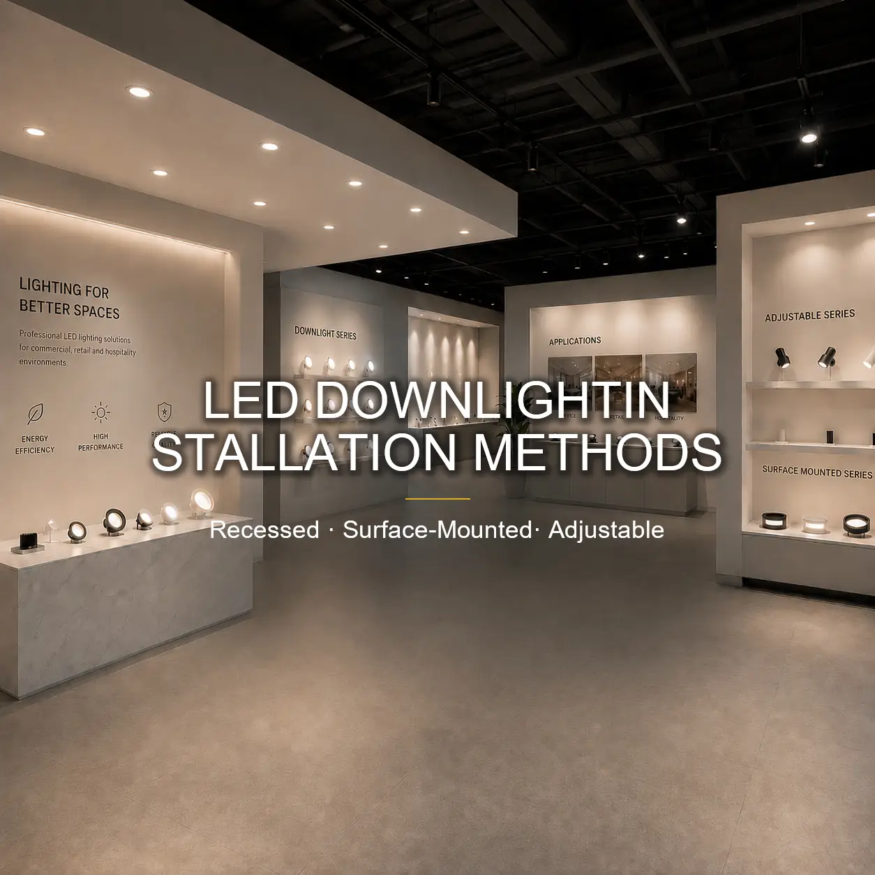 LED Downlight Installation Methods: Recessed vs Surface