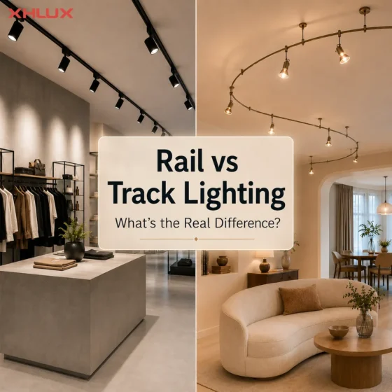 Rail lighting vs track lighting comparison for residential and commercial applications