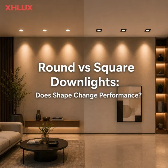 Does downlight shape affect lighting performance