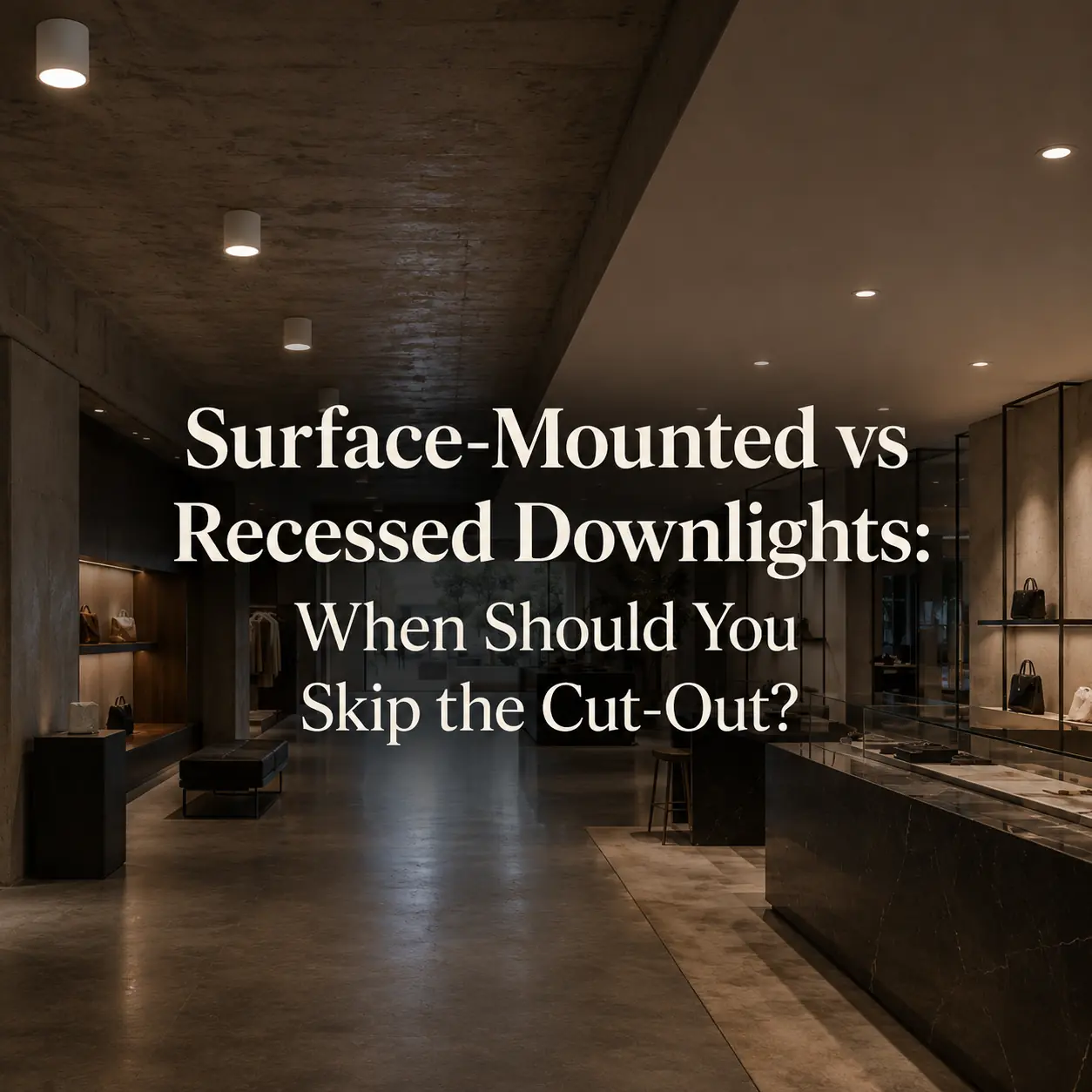 When to skip the ceiling cut-out and use surface-mounted downlights