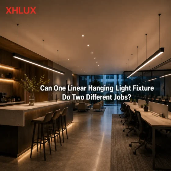 Uma única luminária linear suspensa pode desempenhar duas funções diferentes? Uma única luminária linear suspensa pode desempenhar duas funções diferentes?