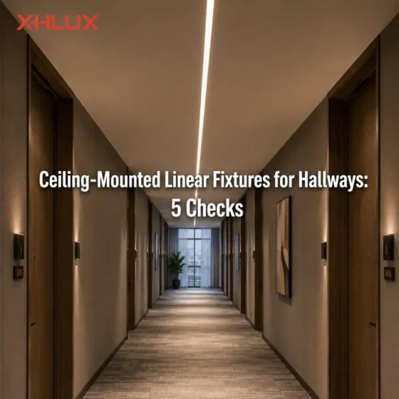 Five checks for ceiling-mounted linear light fixtures in hallways