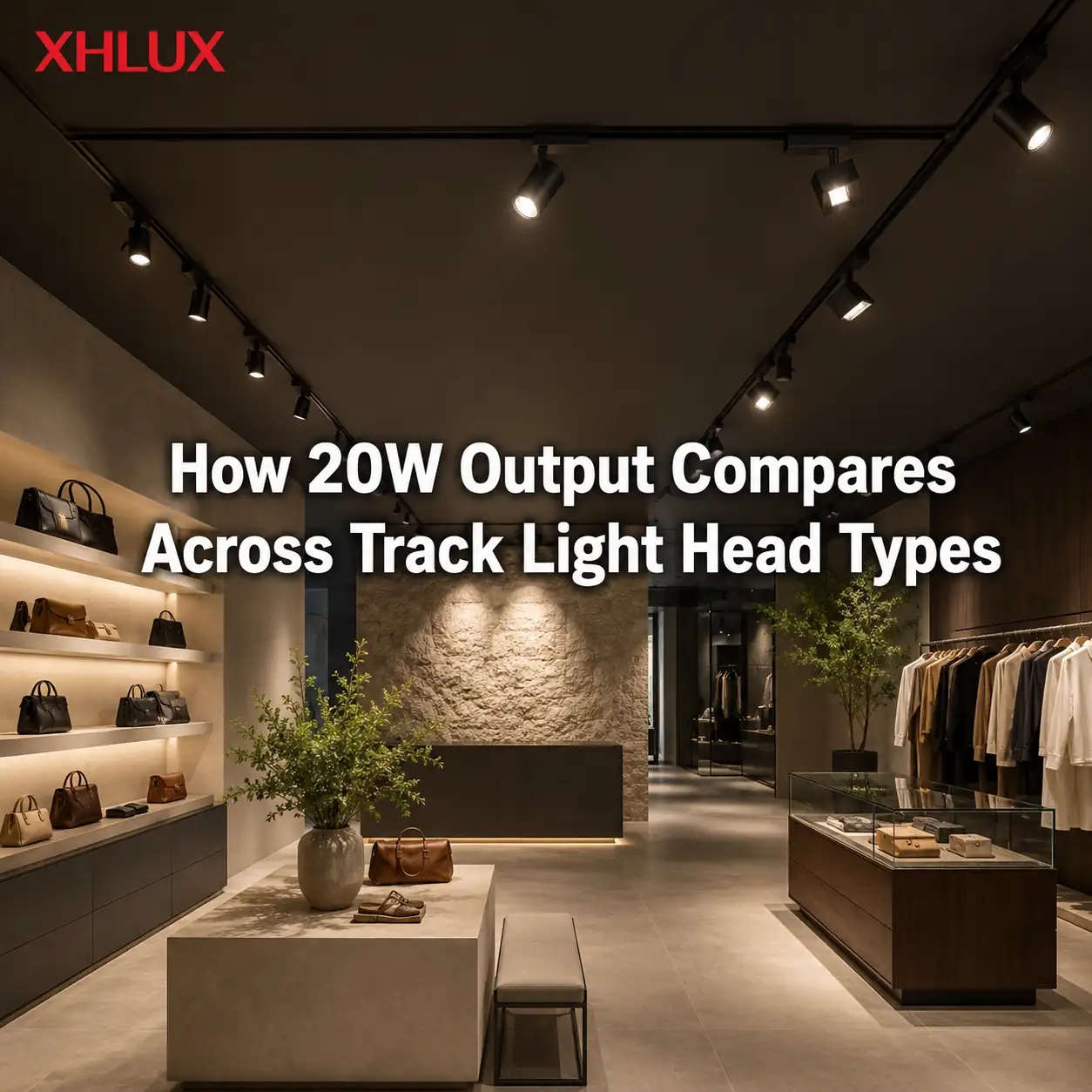 How 20W output compares across track light head types