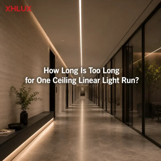 How long is too long for one ceiling linear light run