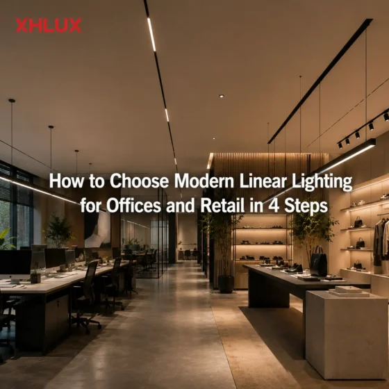 How to choose modern linear lighting for offices and retail in four steps