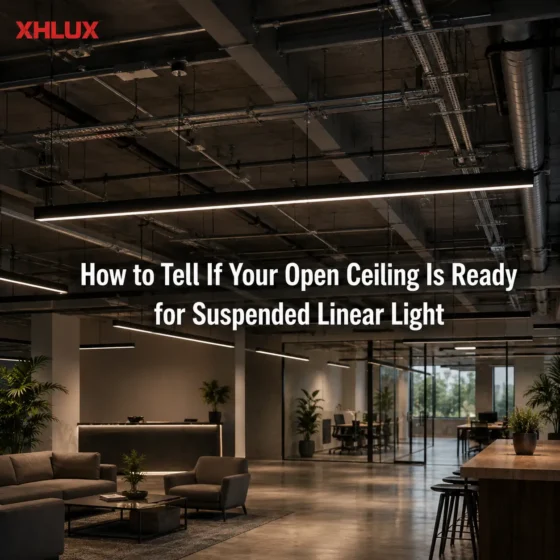 How to space linear hanging lights over restaurant tables and retail seating