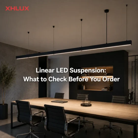 What to check before ordering linear LED suspension lighting