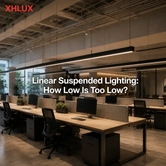 Iluminação linear suspensa: qual a altura mínima aceitável?