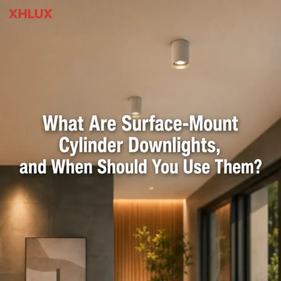 When to use surface-mount cylinder downlights