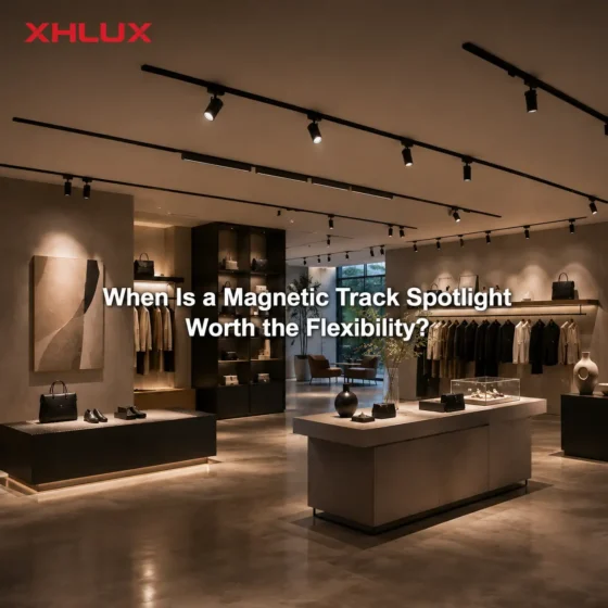 When a magnetic track spotlight is worth the flexibility