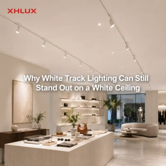 Why white track lighting can still stand out on a white ceiling