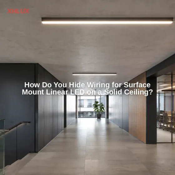 How to hide wiring for surface mount linear LED on a solid ceiling