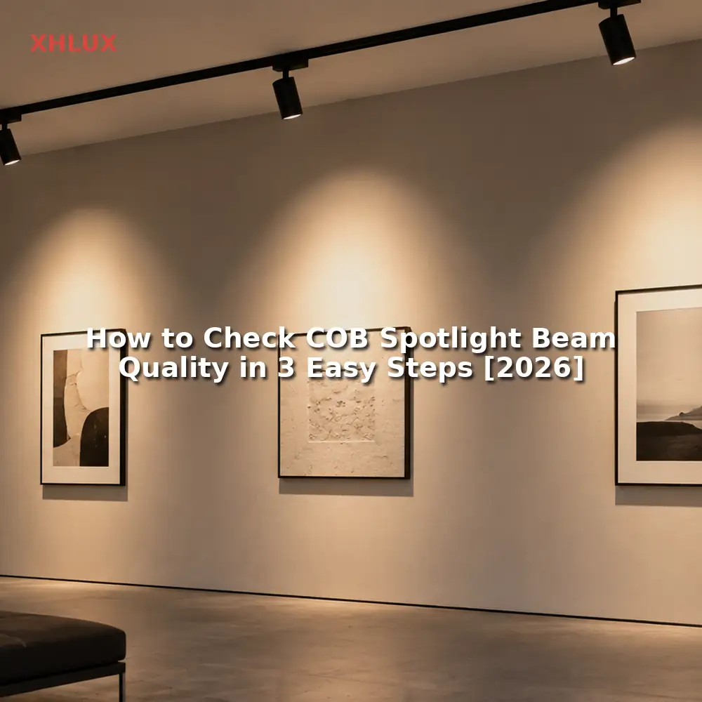 LED COB spot light beam quality check in 3 steps