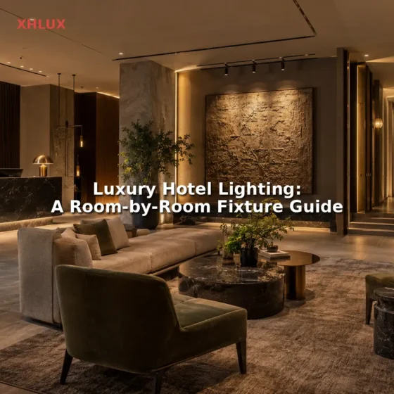 Luxury hotel lighting room-by-room fixture guide for lobby guest room corridor and accent areas