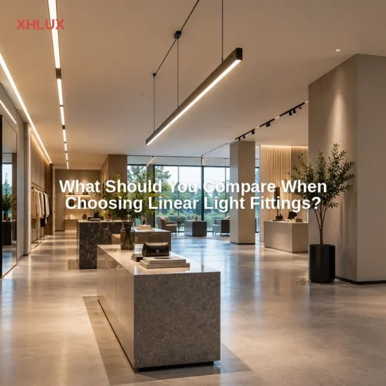 What should you compare when choosing linear light fittings