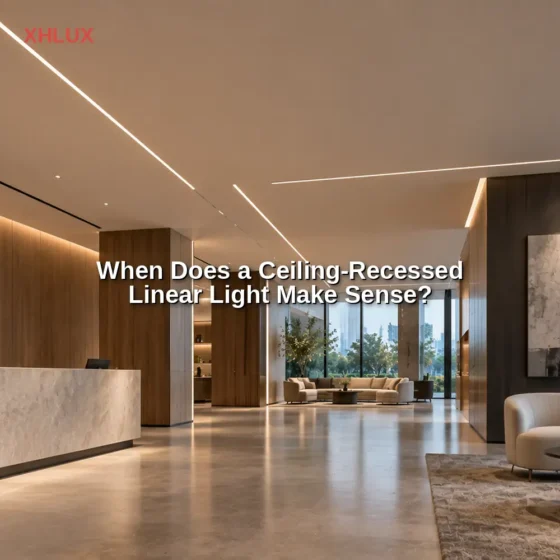 When does a ceiling recessed linear light make sense in a commercial ceiling