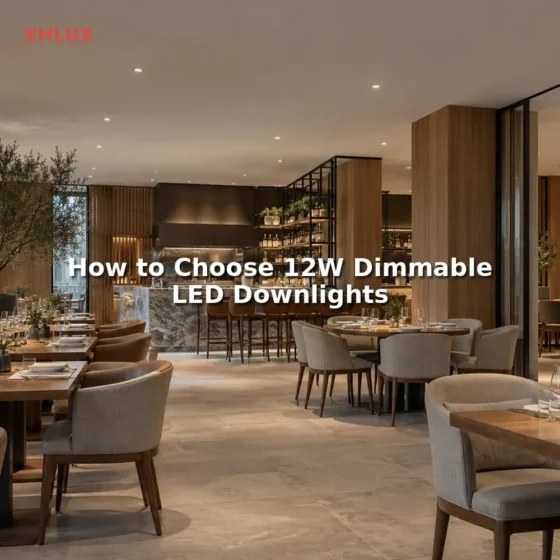 12W dimmable LED downlights buying guide covering light output, beam angle and dimmer compatibility