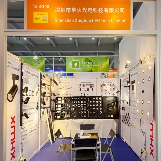 XHLUX commercial LED lighting display at the 140th Canton Fair